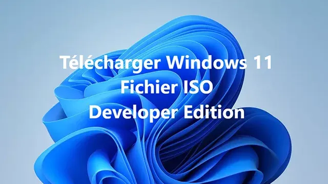 Télécharger Windows 11 : Lien direct ISO File Developer Edition