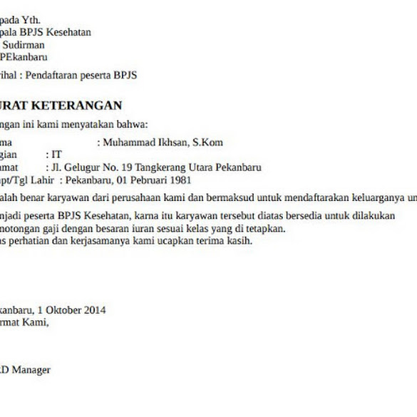 Contoh Surat Permohonan Pemotongan Gaji Karyawan Kumpulan Surat Penting