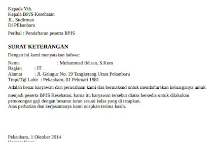Contoh Surat Pernyataan Pemotongan Gaji Karyawan