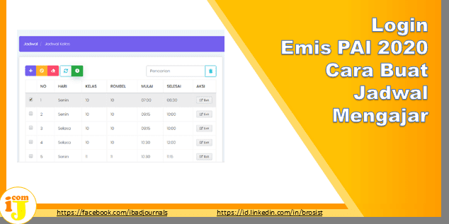 Login Emis Pai 2020 Cara Buat Jadwal Mengajar | Ij.com