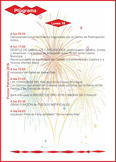 Fiestas Patronales de Trebujena 2016 - Programación 15 de Agosto