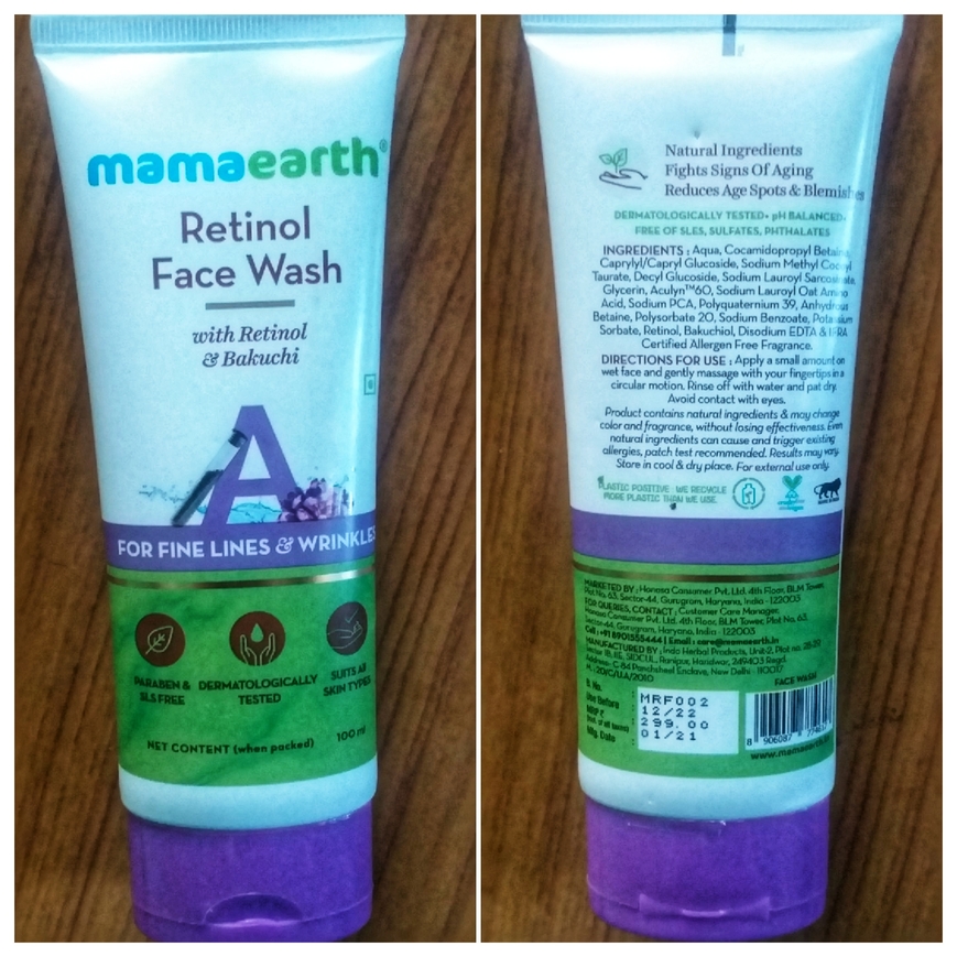 Mamaearth Retinol Face Wash Review RJ PRO REVIEWS