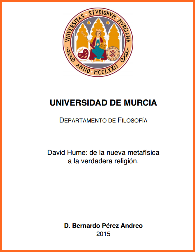 David Hume: de la Nueva Metafísica a la Verdadera Religión.