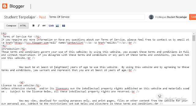Cara Membuat Terms Of Service (TOS) di Blog Dengan Mudah dan Cepat ...