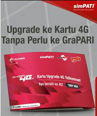 Cara Upgrade Kartu 3G Simpati Menjadi 4G Tanpa Ke Grapari