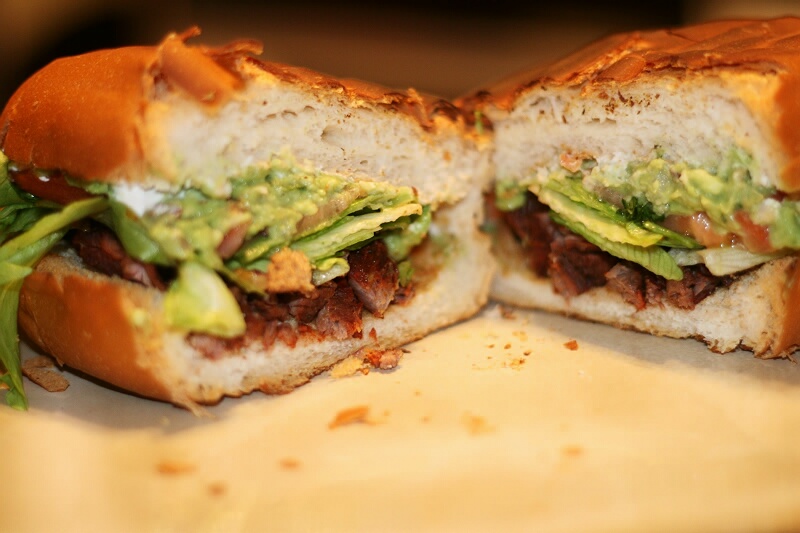 Cookin' It Up In Texas Beef Fajita Tortas