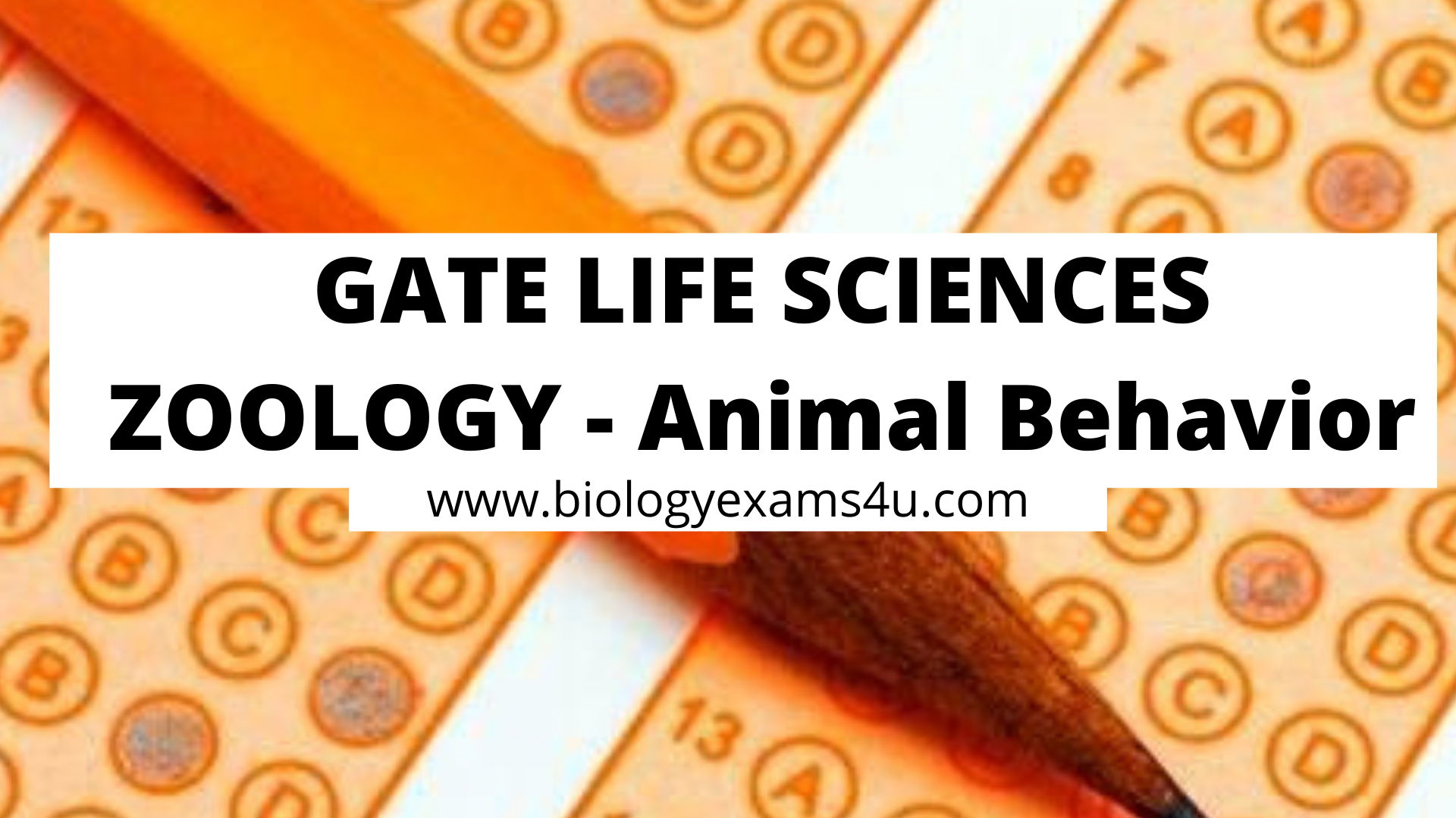 GATE Life Sciences PYQ - Zoology - Animal Behavior