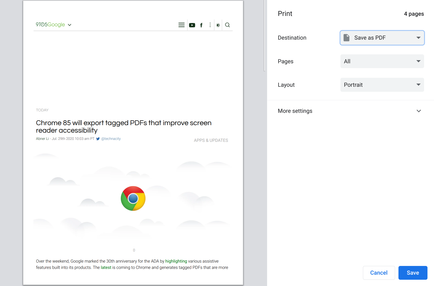 Chrome 85 to Come with a Tagged PDF Feature Visualistan