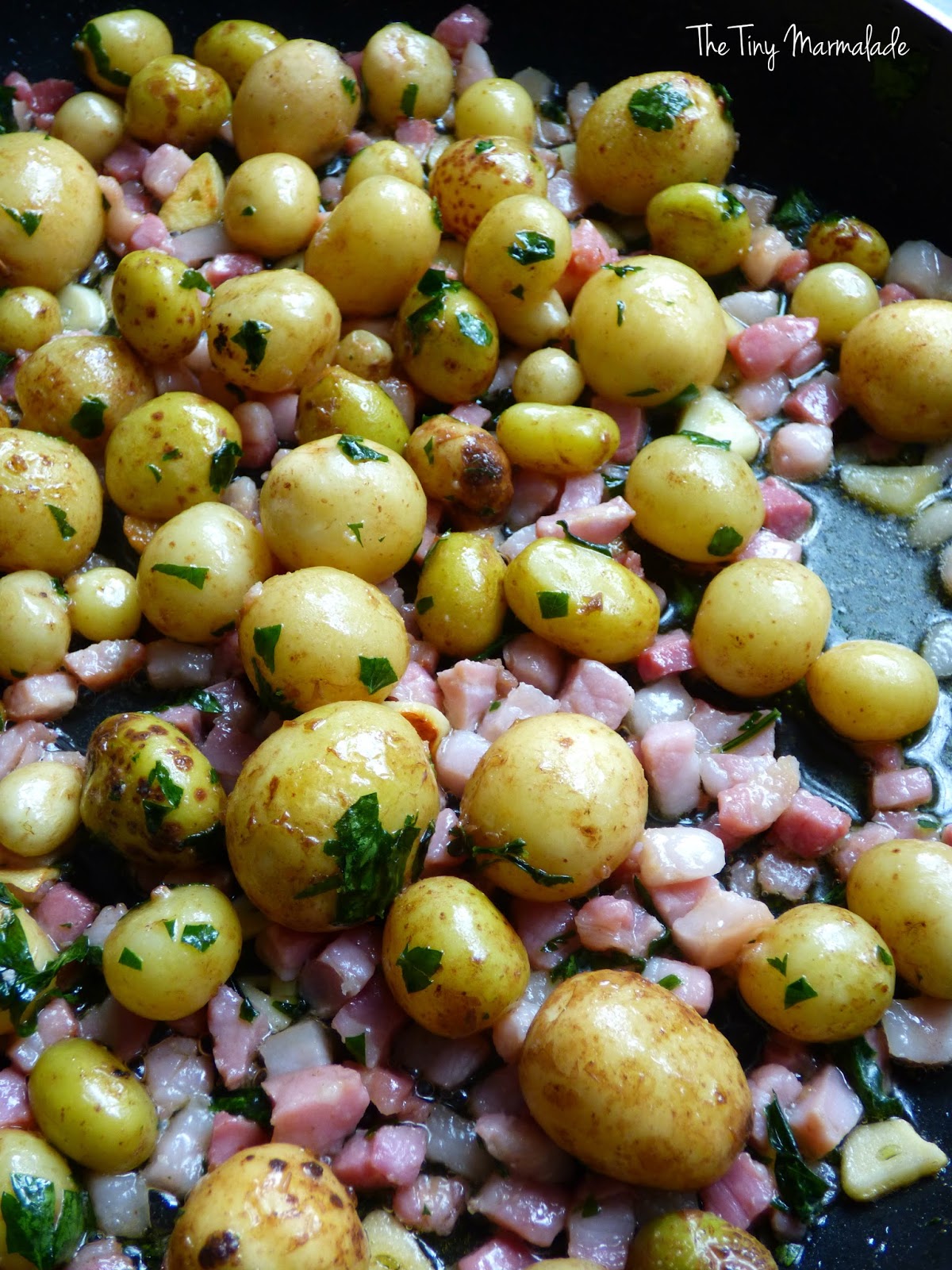 The Tiny Marmalade Co. New Potatoes with Pancetta and Quail Eggs