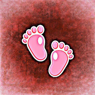 cute baby footprint