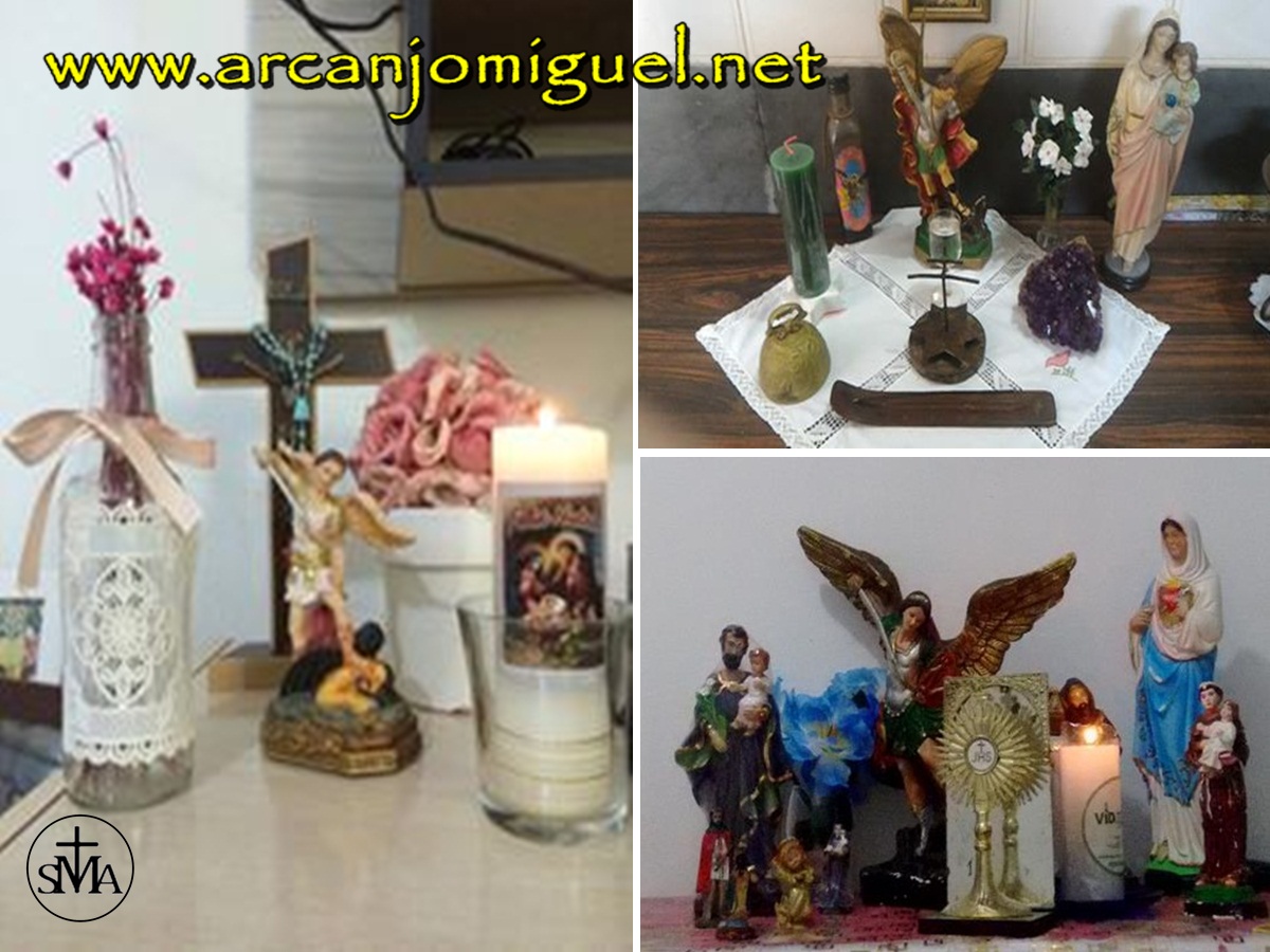 Oratório – altar- ArcanjoMiguel - ArcanjoMiguel-net,são miguel arcanjo, são Gabriel, São Rafael, Anjo da Guarda, Quaresma - tattoos - saint michael