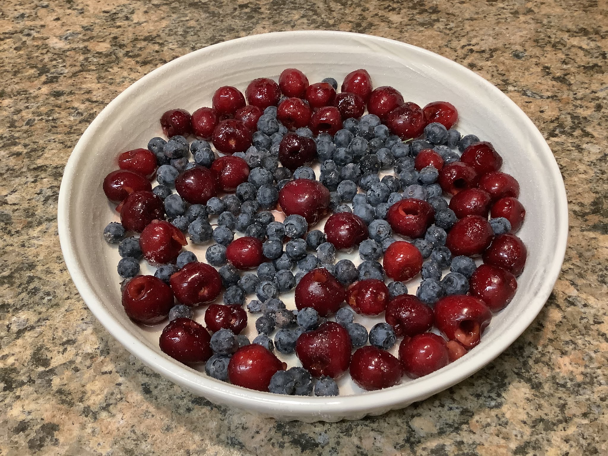 Cherries, blueberries star in this versatile dessert