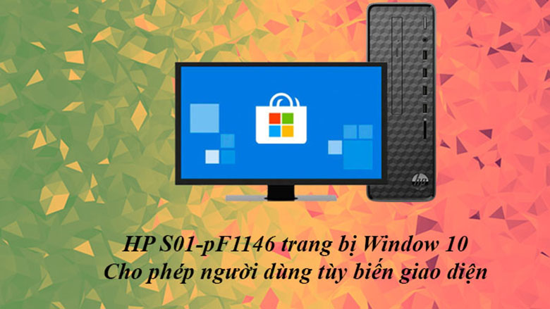 Máy tính để bàn HP S01-pF1146d 181A6AA (i5-10400/8GB RAM/1TB HDD/GT730 2GB/DVDRW/WL+BT/Win10/Đen)