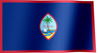 The waving flag of Guam (Animated GIF)