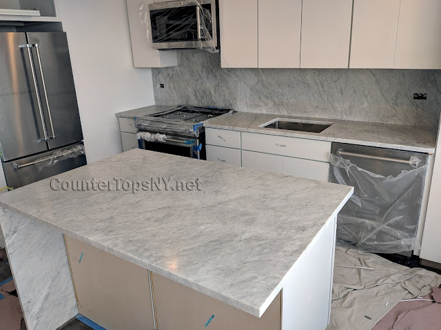 White carrara marble countertops in Brooklyn NY