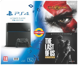 Sony PlayStation 4 (PS4) 1 TB with God of War III and The Last of Us Remastered