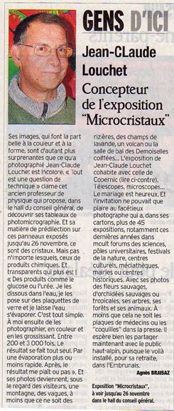 MICROCRISTAUX  Conseil Général Gap 2010