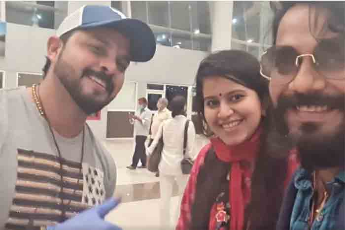 Bala and wife Elizabeth came across Sreesanth in the airport, Chennai, News, Social Media, Actor, Celebration, Marriage, Trending, Airport, Cinema, National