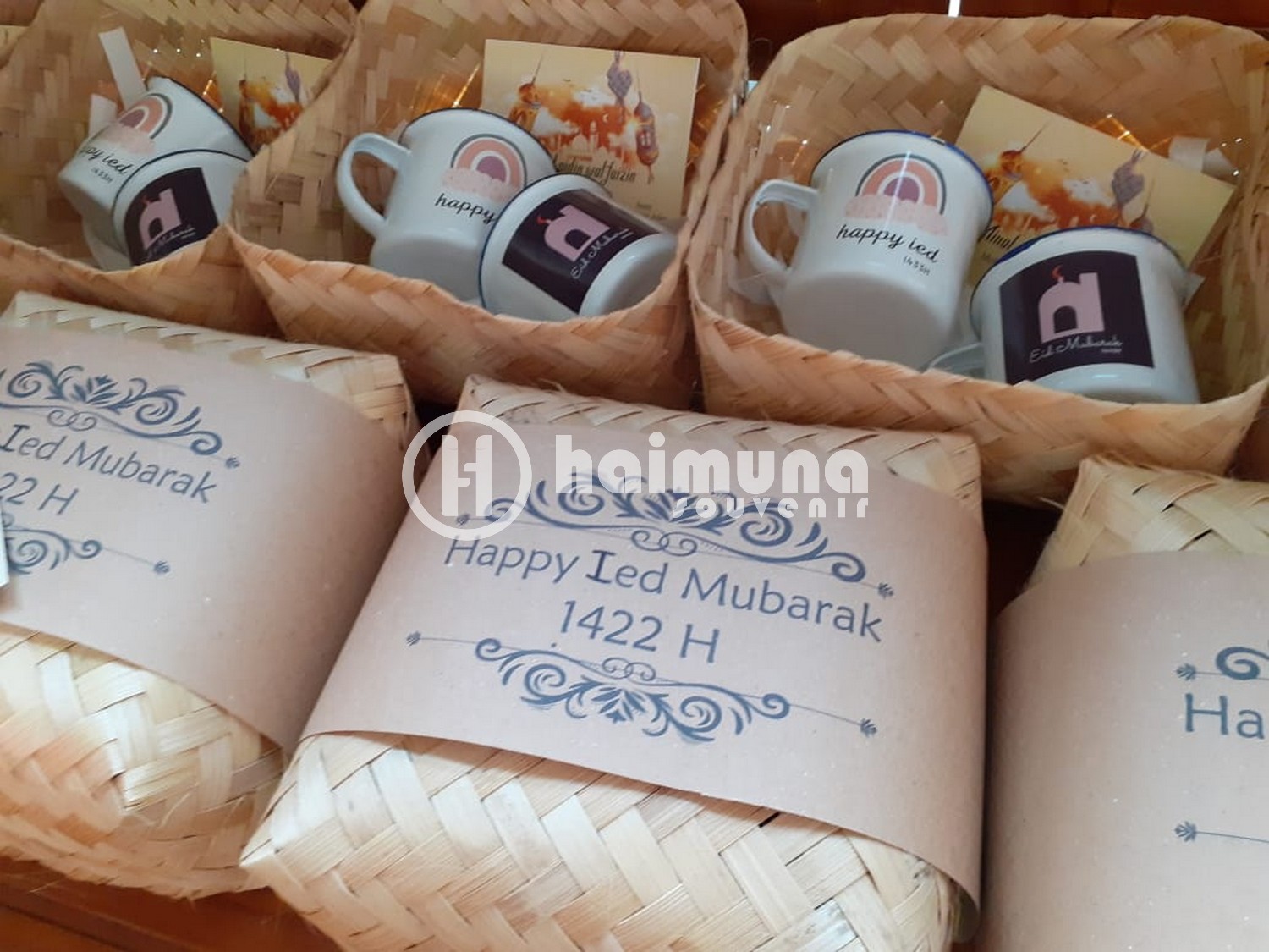 Ide Souvenir Pernikahan Hampers, Gelas Enamel Custom HAIMUNA SOUVENIR