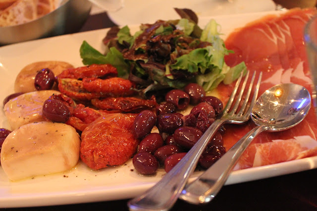 Mozzarella platter at Pulcinella Mozzarella Bar and Restaurant, Boston, Mass.