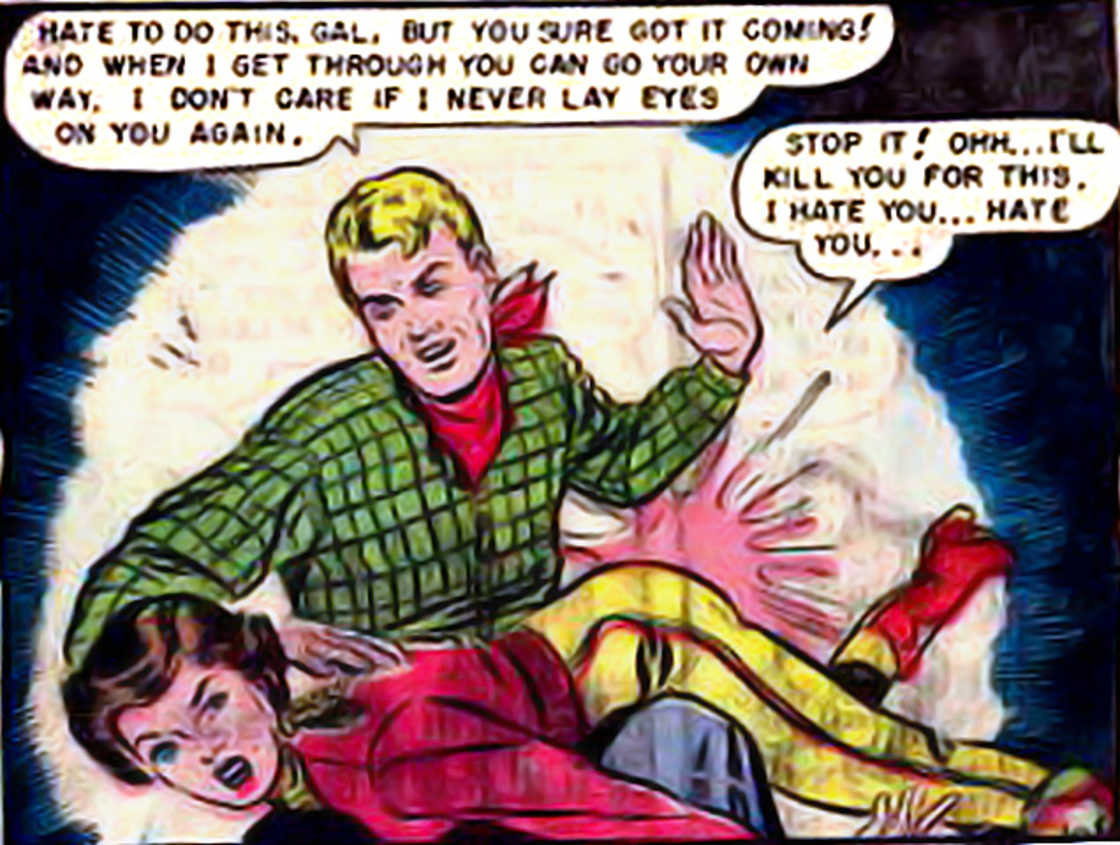 When Women Being Spanked by Super-Heroes in the Early Comic Books