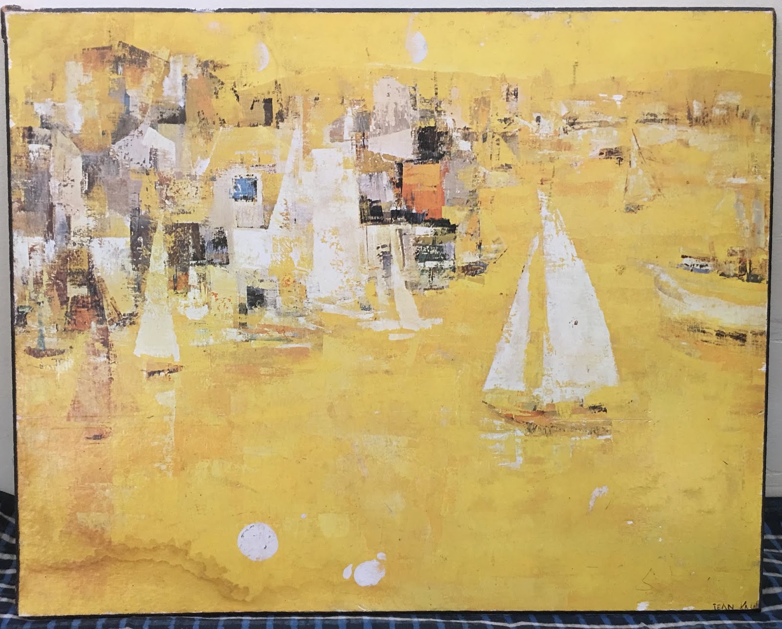 Uhuru Furniture & Collectibles Yellow Harbor by Jean Kalisch 20 SOLD