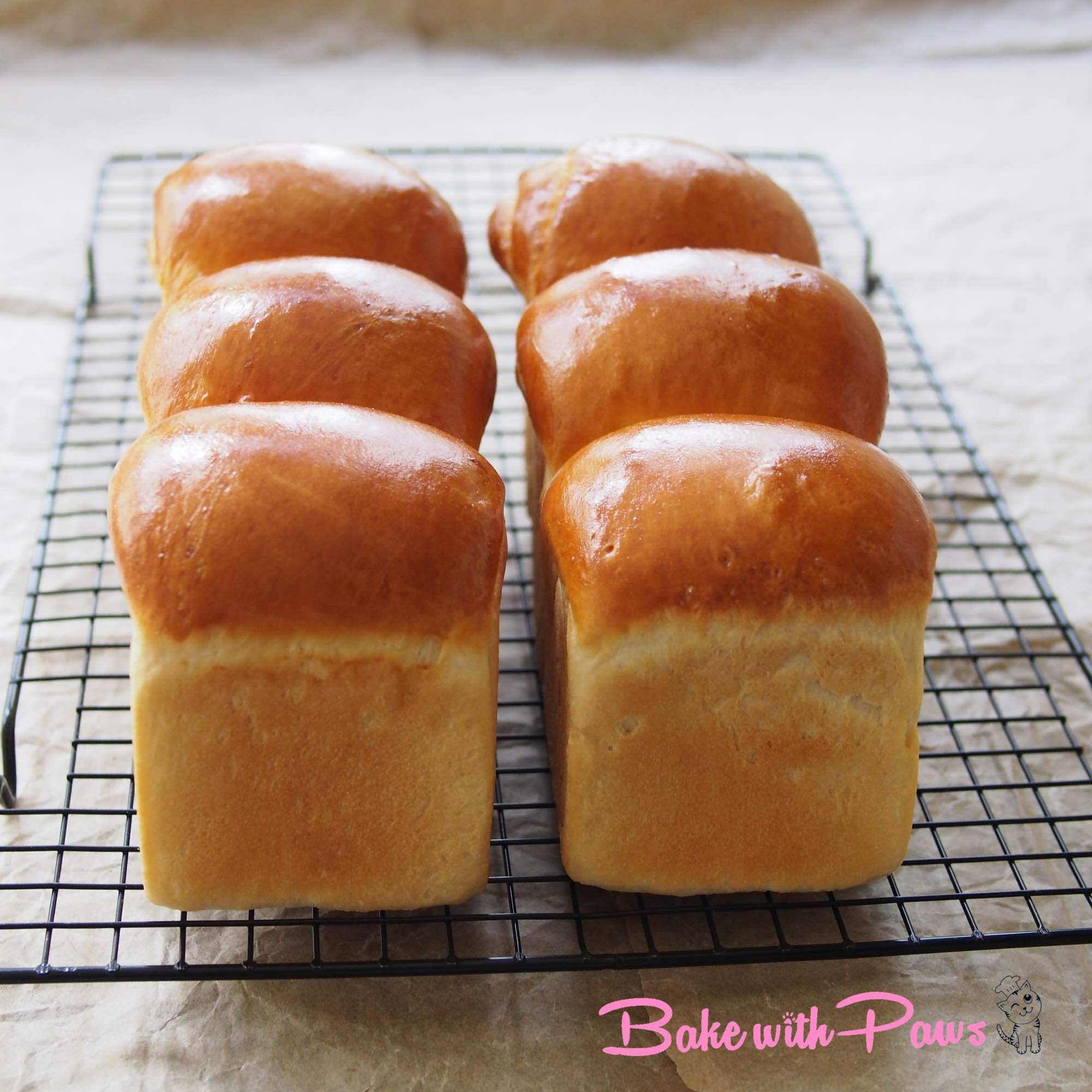 Shokupan Japanese Soft White Bread (Yudane Method) BAKE WITH PAWS