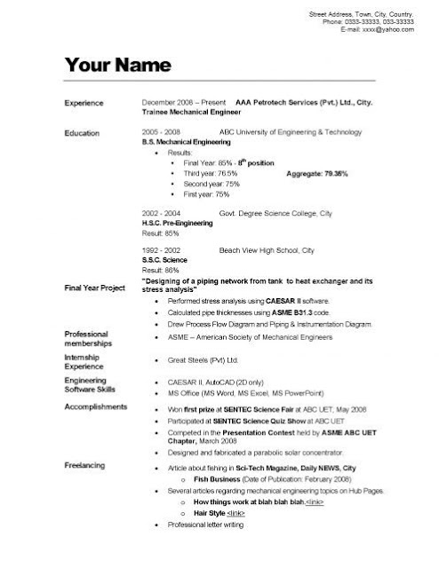 how to make effective resume for job