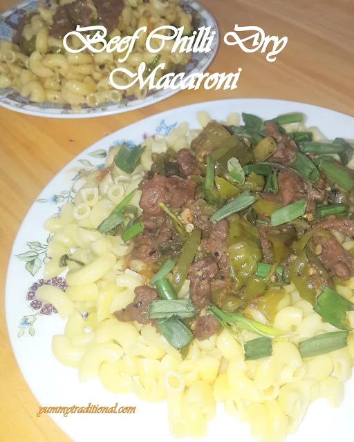 beef-dry-chilli-macaroni-recipe-with-step-by-step-photos