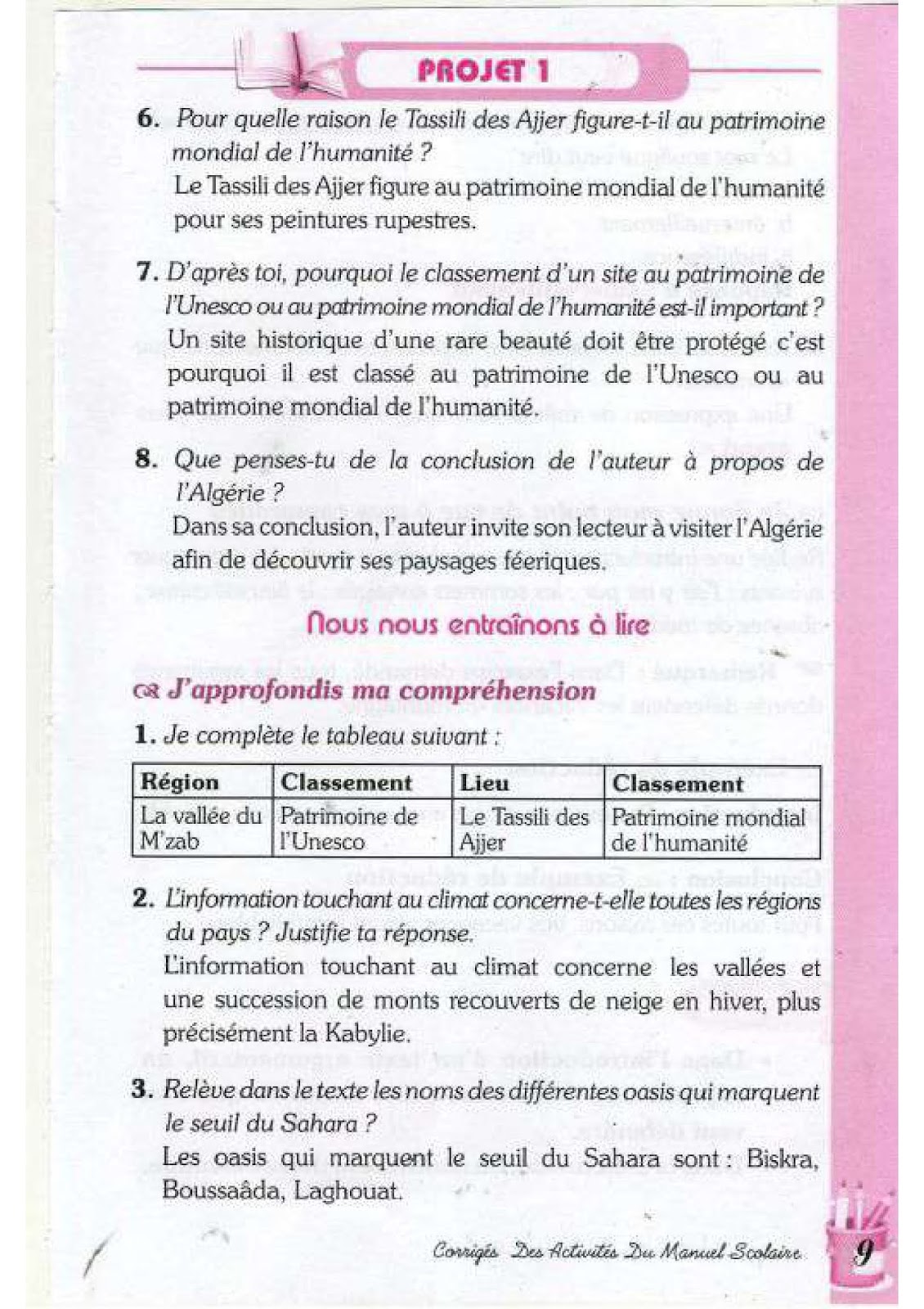 حل تمارين صفحة 13 الفرنسية للسنة الرابعة متوسط - الجيل الثاني
