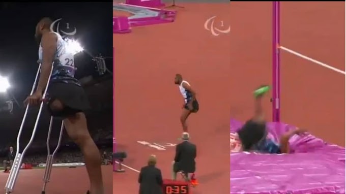 Tanpa sebelah kaki, atlet paralimpik Fiji ini membuat lompatan paling tinggi untuk rekod