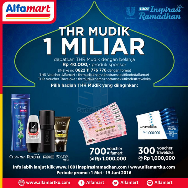 Promo Alfamart THR Mudik Berhadiah Voucher Total 1 Miliar Promo Alfamart THR Mudik Berhadiah Voucher Total 1 Miliar