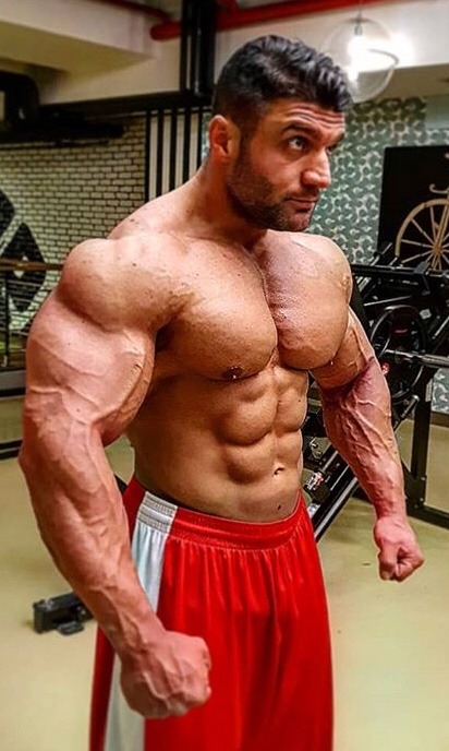 world bodybuilders pictures: Turk bodybuilder Firat Urun biggest arms