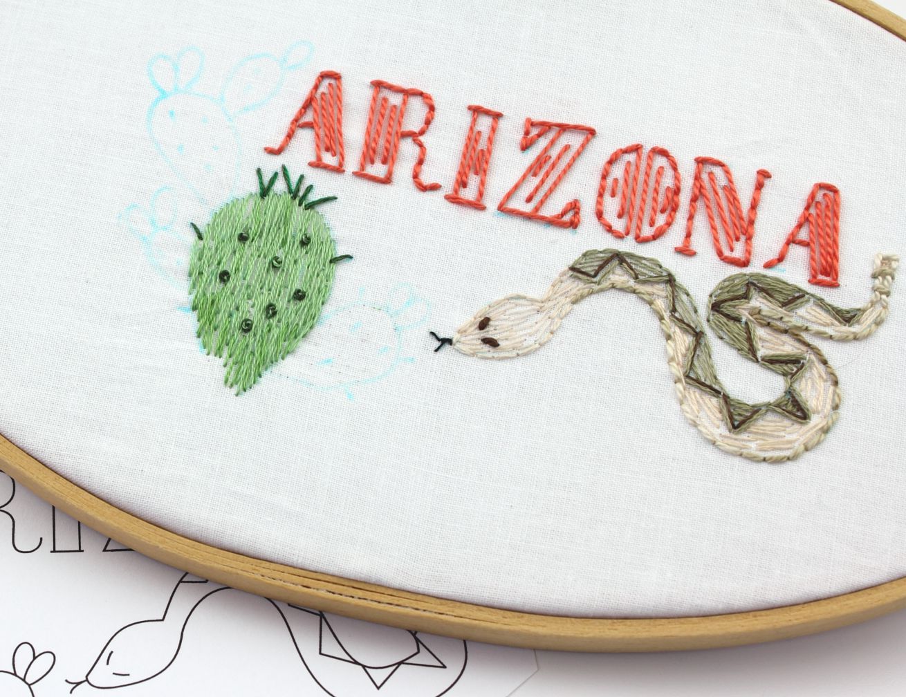 big B Arizona Embroidery Pattern Project Part Two