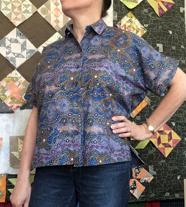 Fiber Antics by Veronica The Cottage Shirt in Yalke blue—30 minutes at