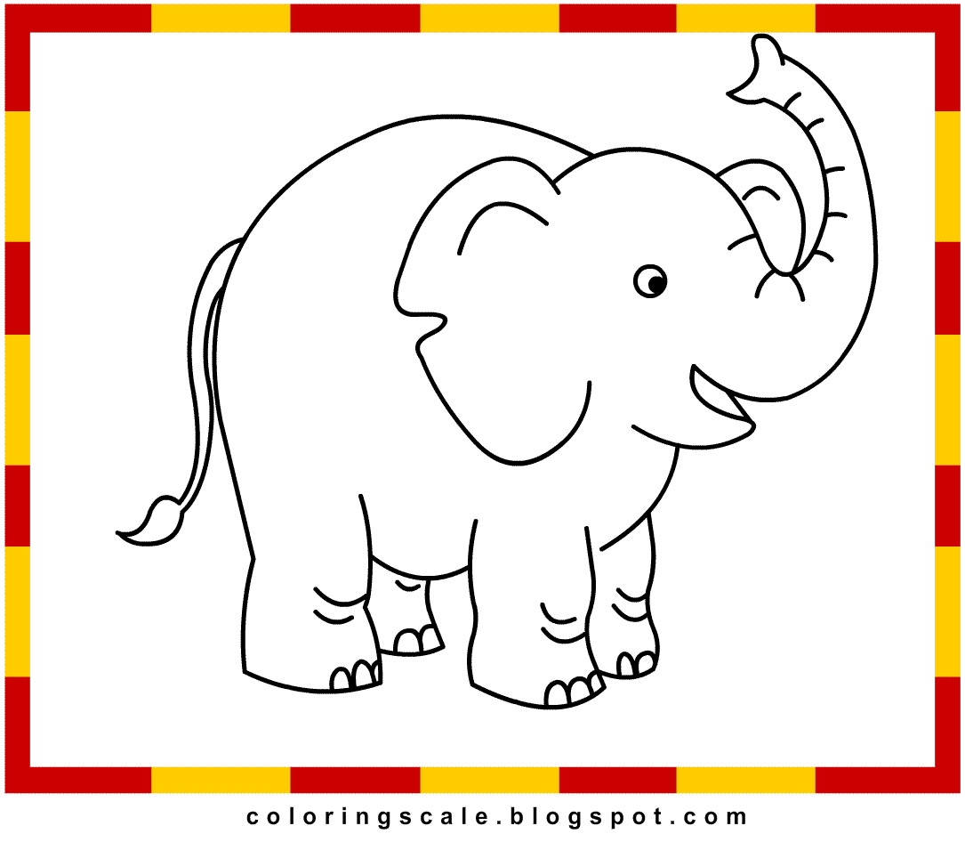 Coloring Pages Printable for kids: Elephant Coloring pages for kids
