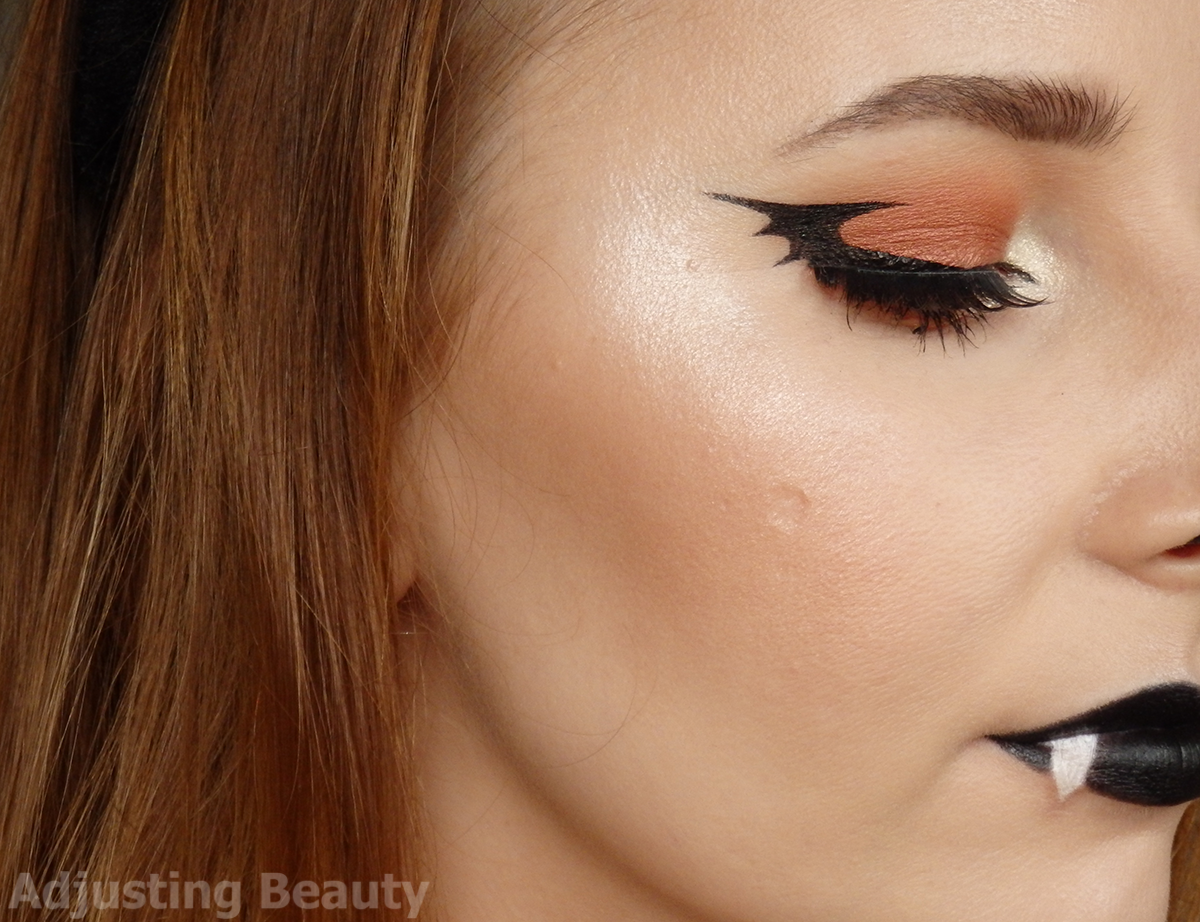 Cute Bat Halloween Makeup Adjusting Beauty