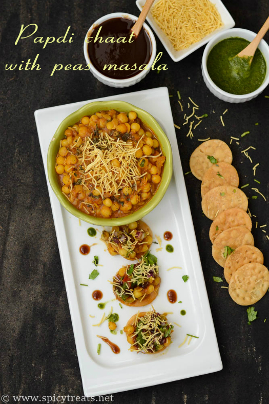 Spicy Treats: Masala Papdi Chaat Recipe | Papdi Chaat With Yellow Peas ...