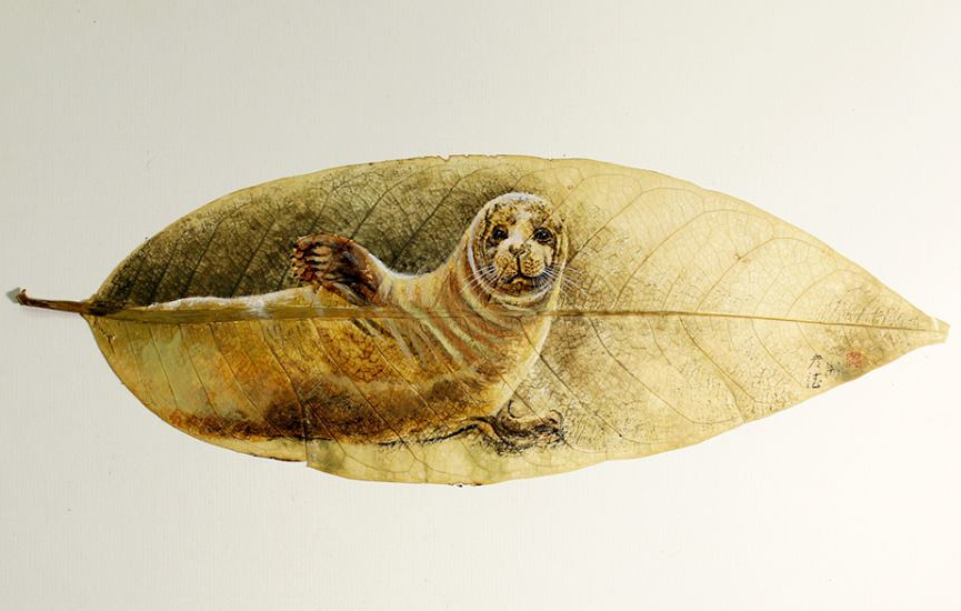07-Seal-Pang Yande-Leaf-Painting-Folk-Art-and-Environmental-Protection-www-designstack-co