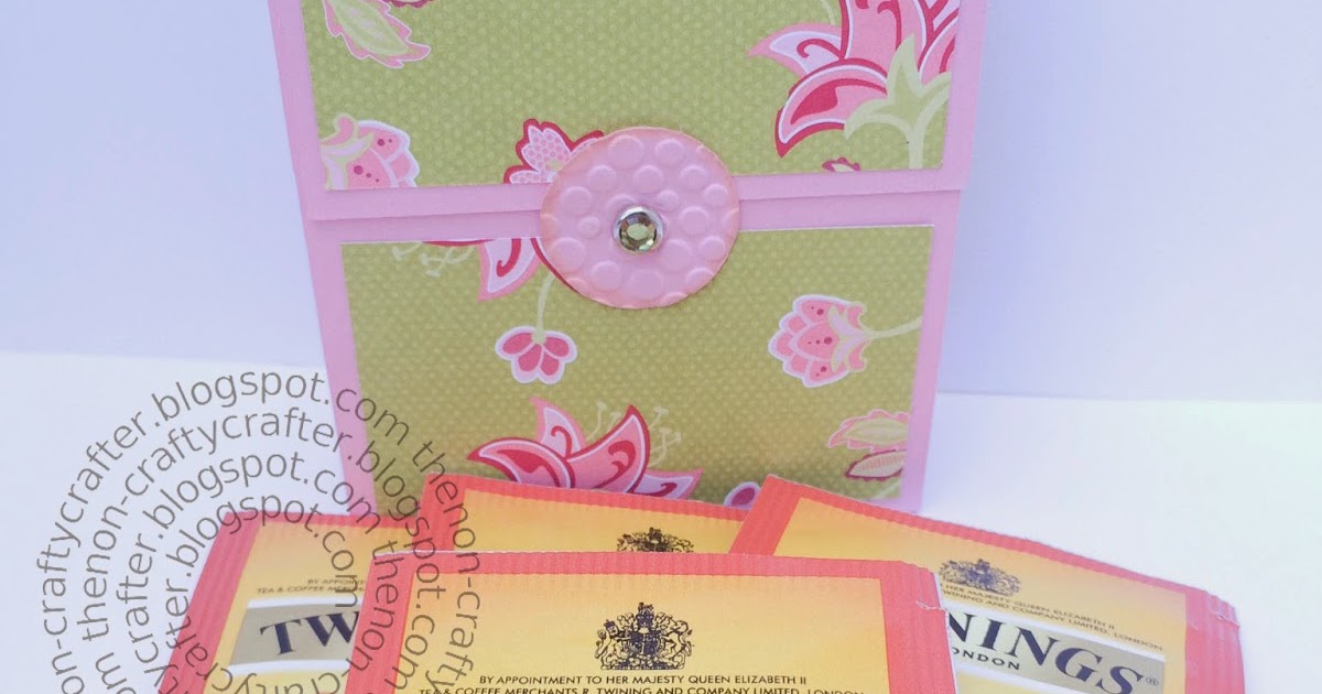 The NonCrafty Crafter CRICUT Free Tea Bag Holder cut file