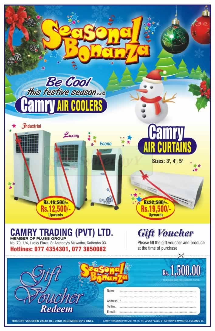 Christmas and new year offers in sri lanka. Air Coolers Seasonal