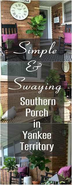 Decorating a small porch with southern flair for summer using a timeless colors ready for a heat wave and not spending a dime.