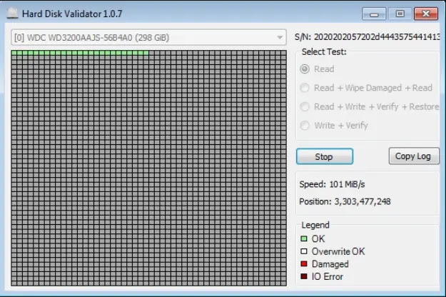 برنامج hard disk validator