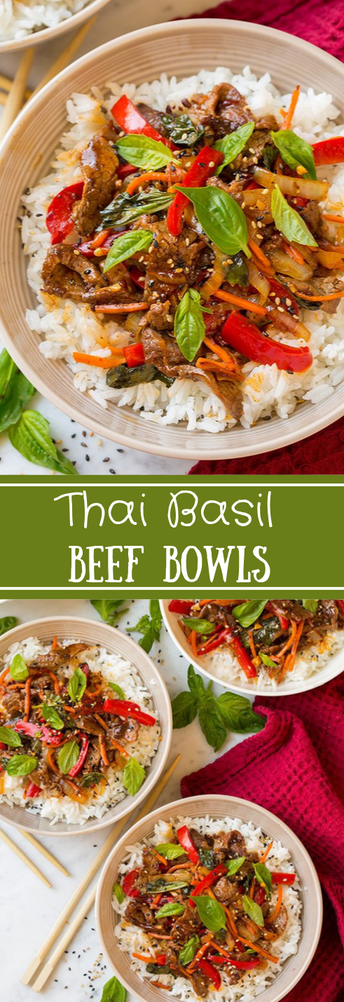 Thai Basil Beef Bowls #dinner #cooking #food #beef #healthy