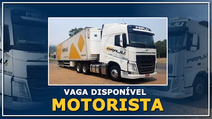 Transportadora Piraju abre vagas para Motorista carreteiro