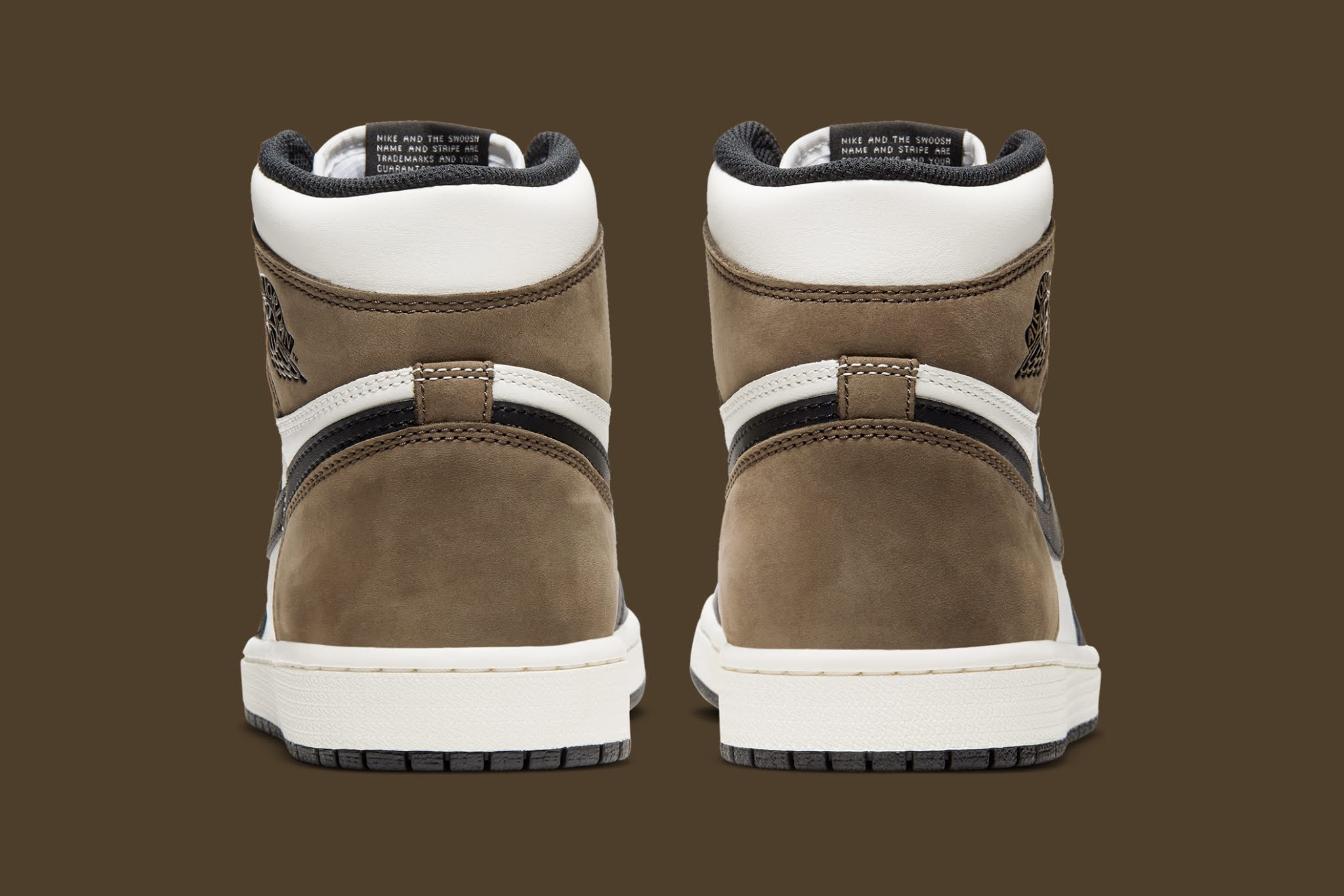 mens air jordan retro 1 high og black mocha