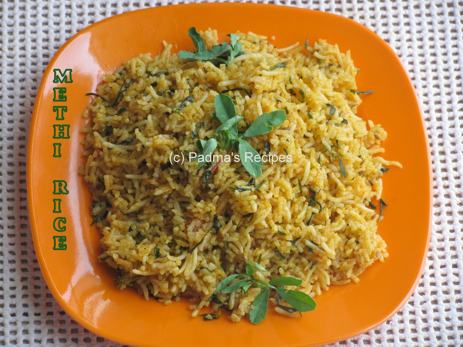 Padma's Recipes METHI RICE