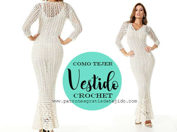 Vestido Largo Crochet Patrones