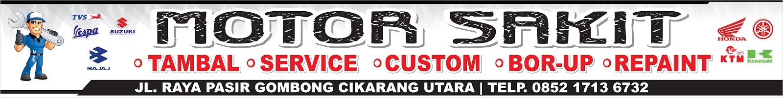 Contoh spanduk Bengkel Motor - Agen87