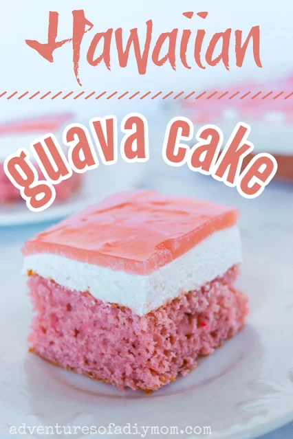 slice of guava cake on a plate